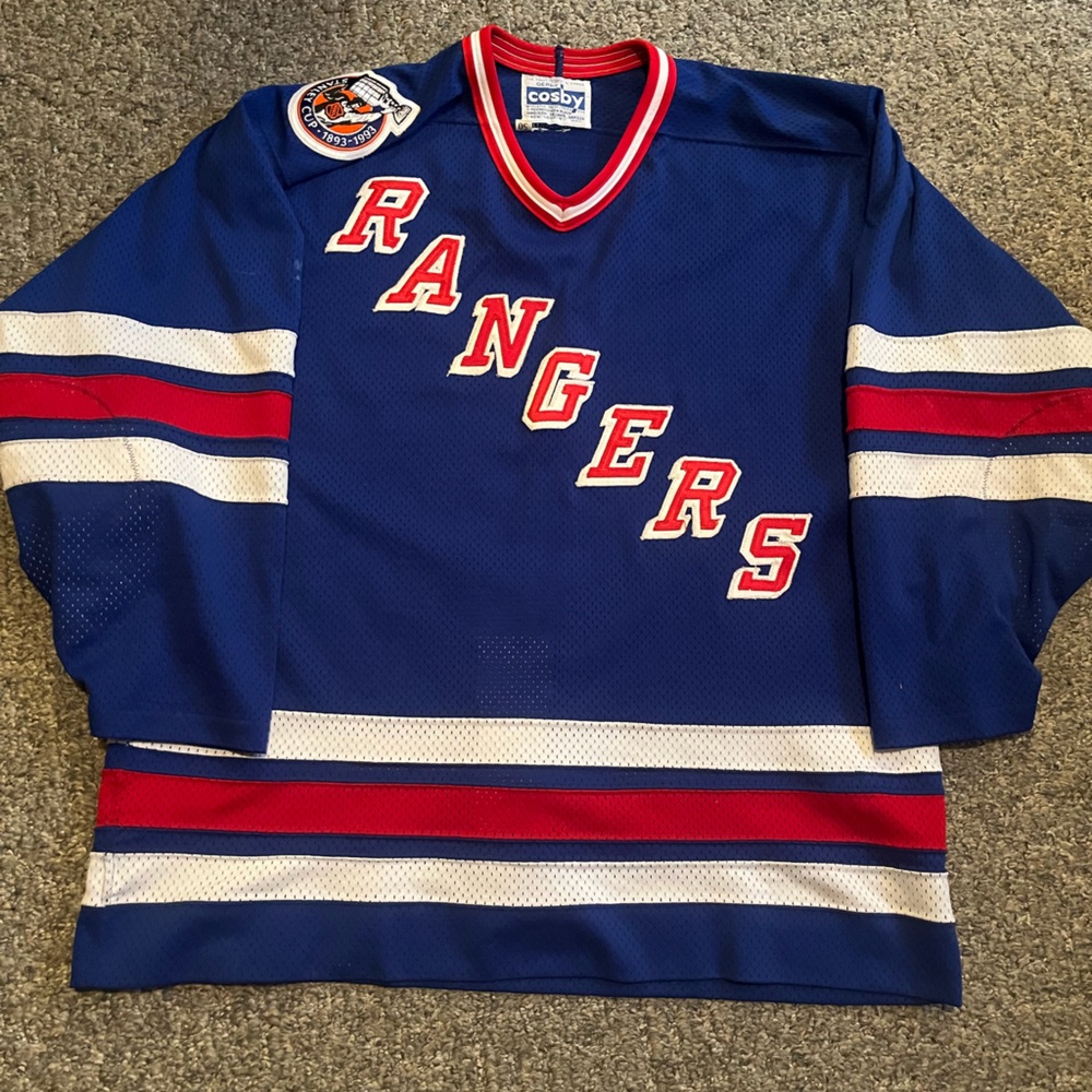 CCM Blue Red White Rangers Hockey Jersey